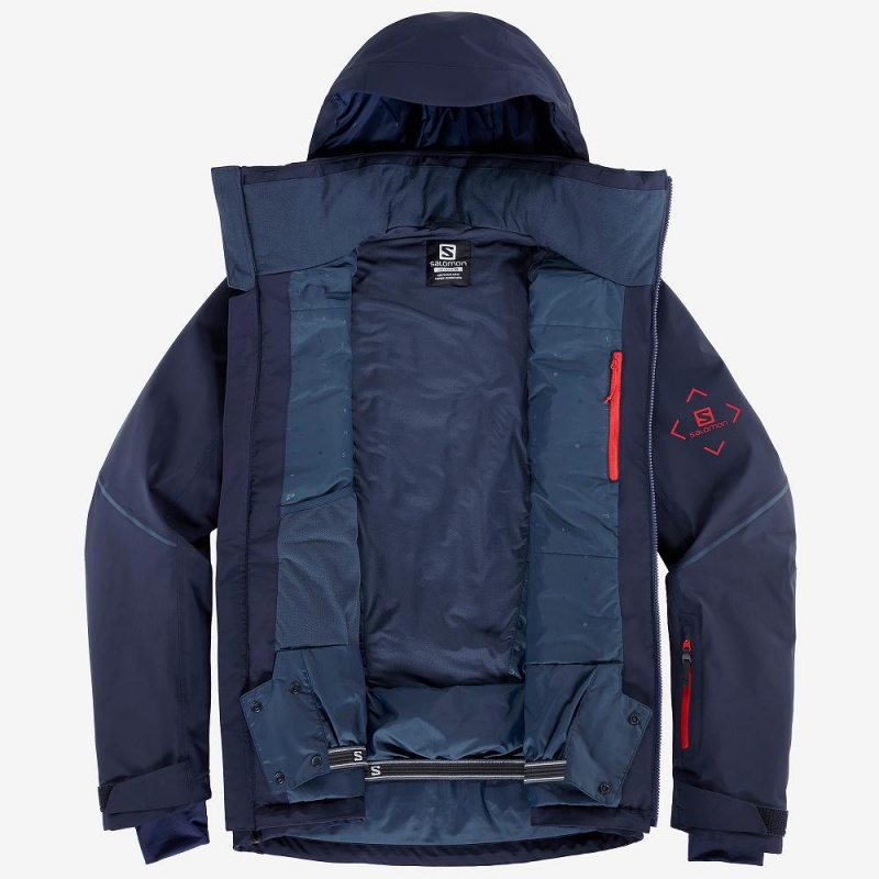 Salomon Brilliant Ski Jackets Navy | ROHY-76349