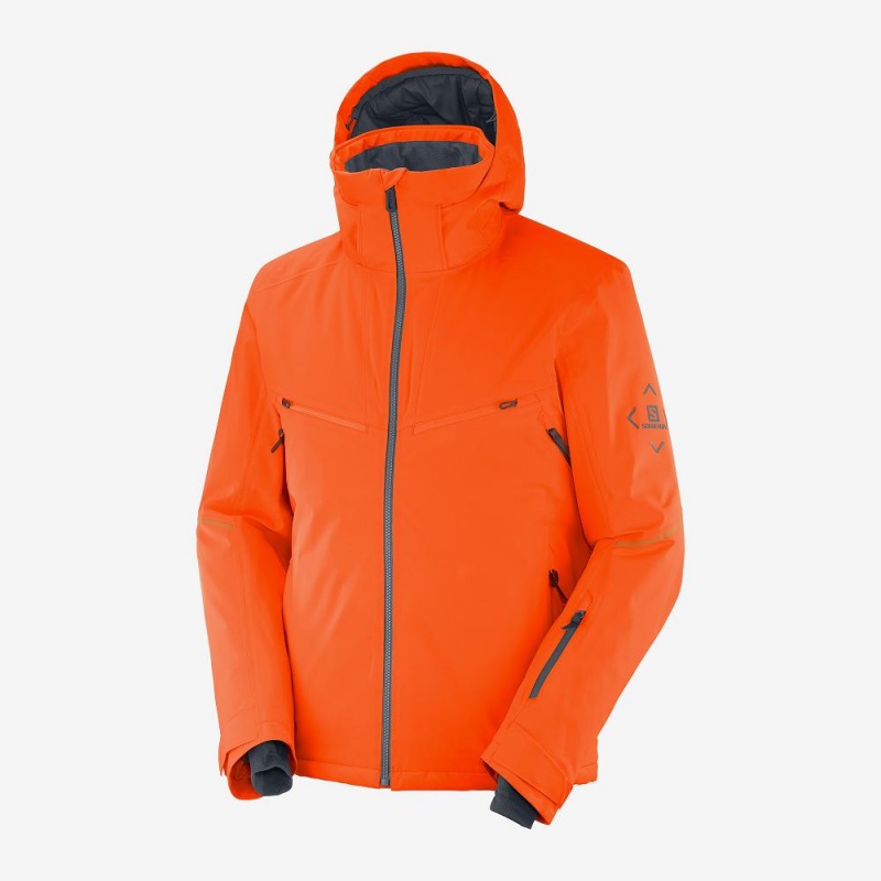 Salomon Brilliant Ski Jackets Orange | CKYQ-32597