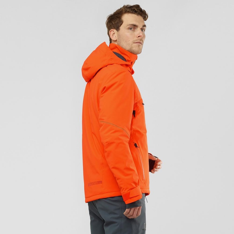 Salomon Brilliant Ski Jackets Orange | CKYQ-32597