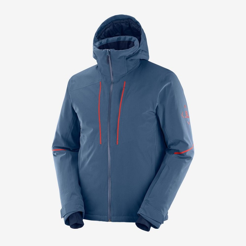 Salomon Edge Ski Jackets Navy | TXHJ-18462