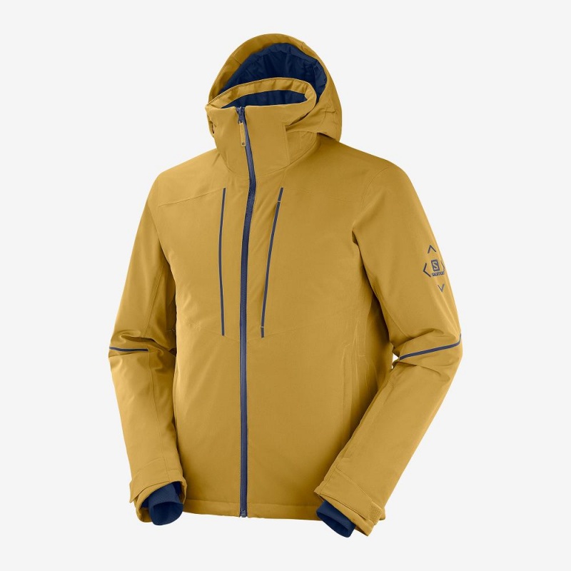 Salomon Edge Ski Jackets Yellow | RXPL-08146