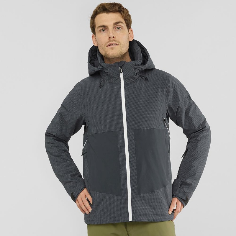 Salomon Epic Jacket M Ski Jackets Gray | RUZB-85931