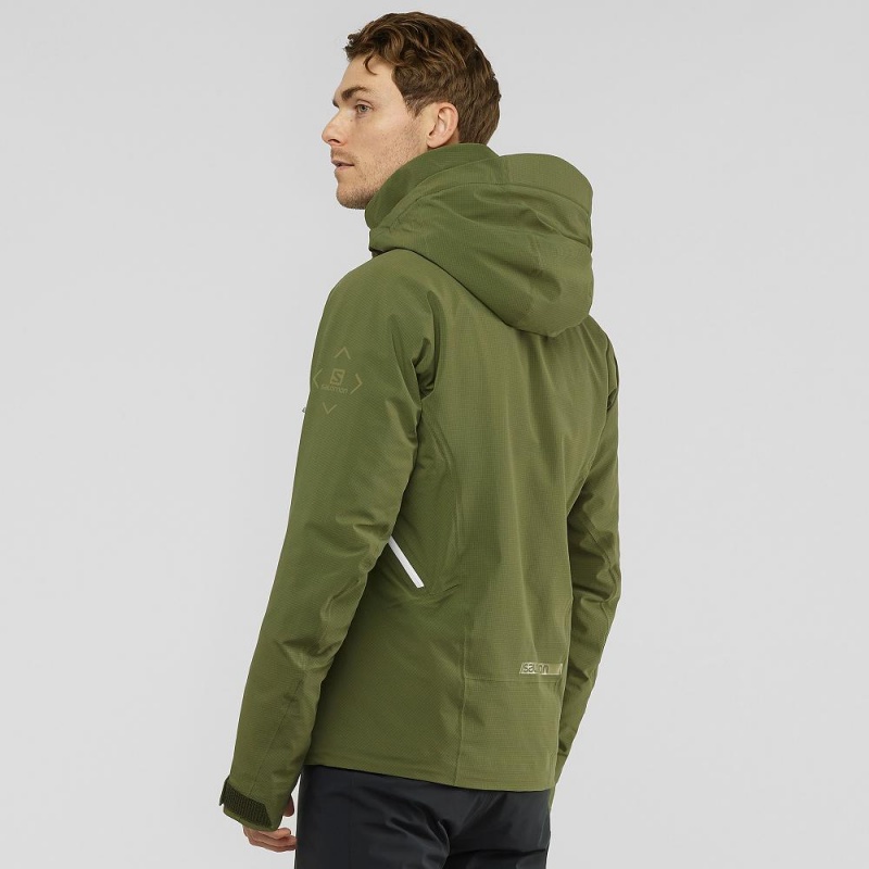 Salomon Epic Jacket M Ski Jackets Green | EQTW-02743