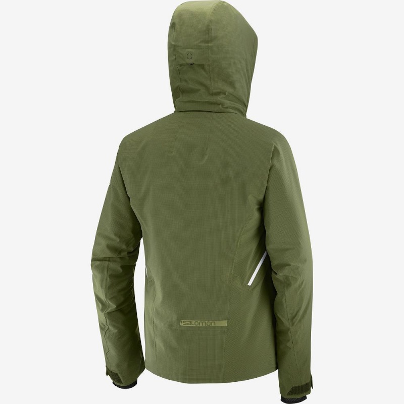 Salomon Epic Jacket M Ski Jackets Green | EQTW-02743