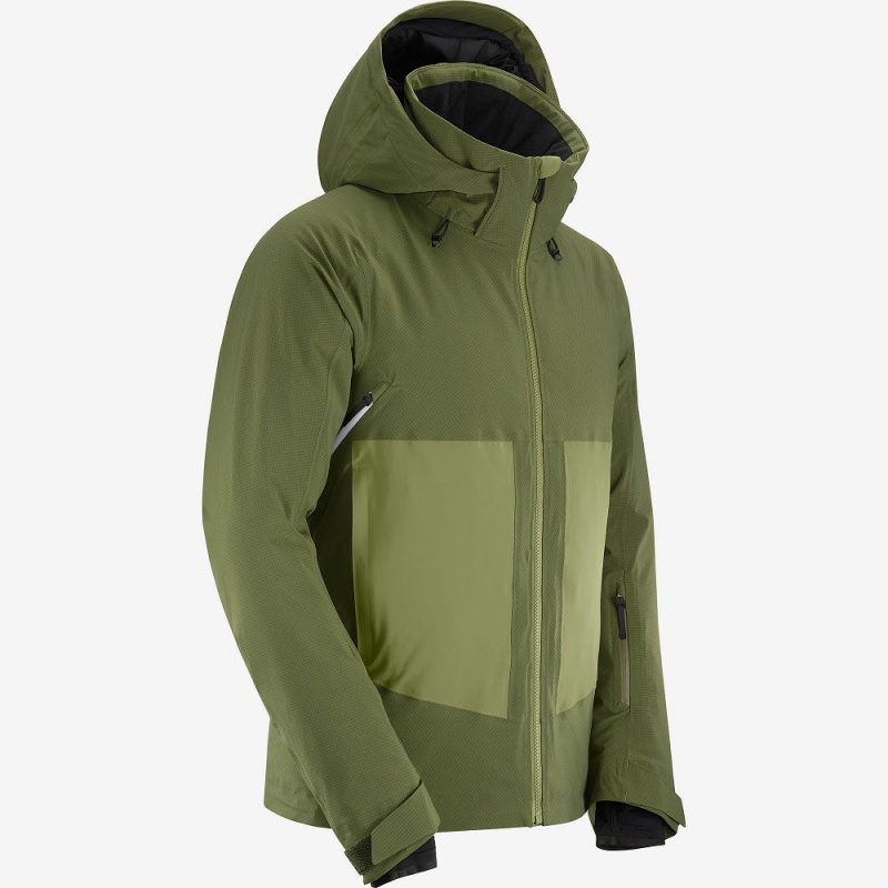 Salomon Epic Jacket M Ski Jackets Green | EQTW-02743