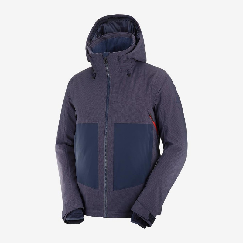 Salomon Epic Jacket M Ski Jackets Navy | UBAY-23890