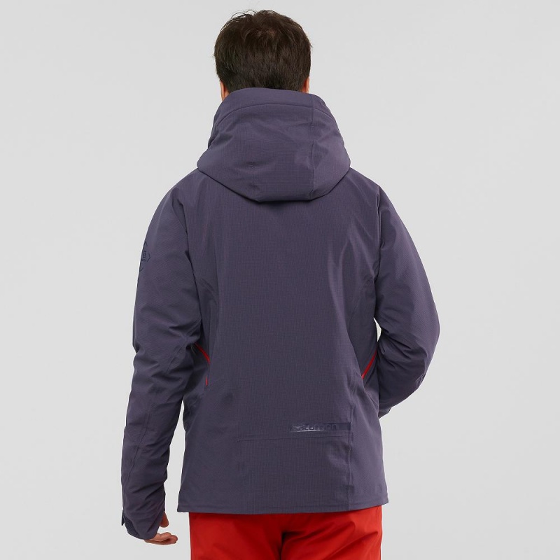 Salomon Epic Jacket M Ski Jackets Navy | UBAY-23890