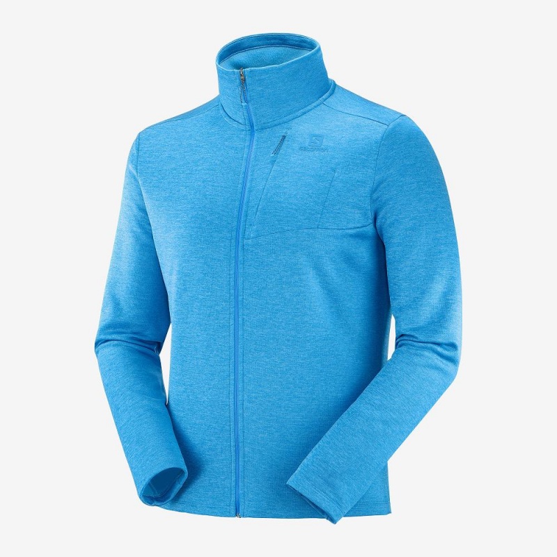 Salomon Essential Lightwarm Heather Ski Jackets Blue | TSOX-18937