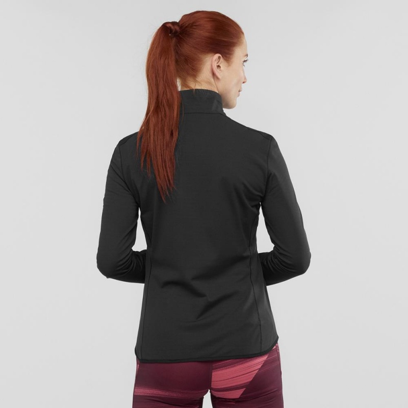 Salomon Essential Lightwarm Pullover Black | NFZA-53971