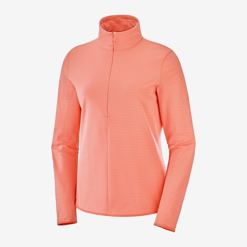 Salomon Essential Lightwarm Pullover Orange | FZSK-78560