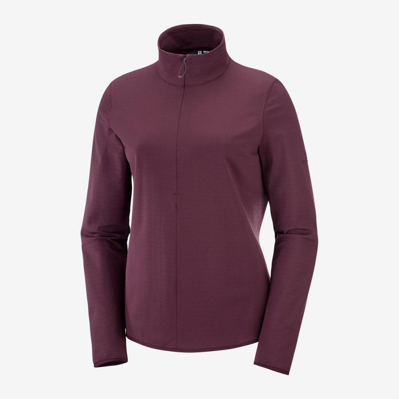 Salomon Essential Lightwarm Pullover Purple | IFPB-56742