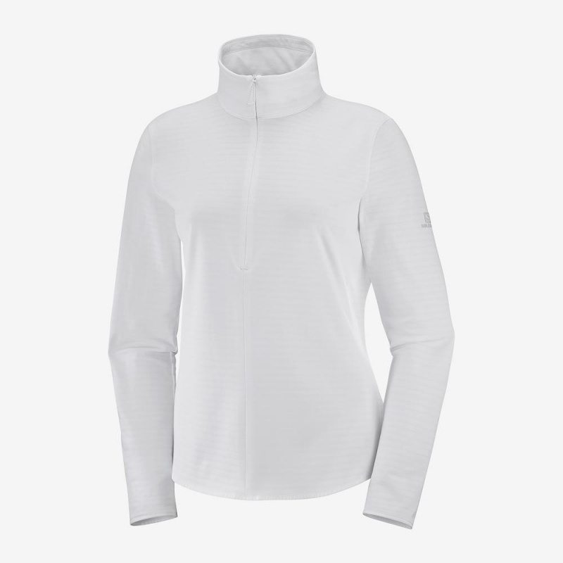 Salomon Essential Lightwarm Pullover White | GUER-04365