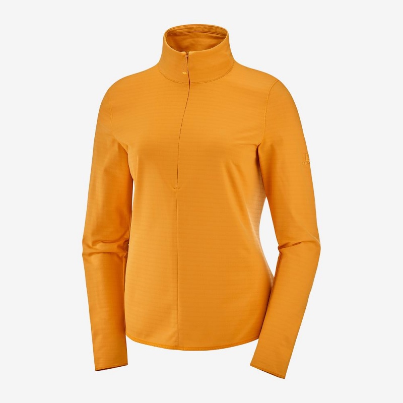 Salomon Essential Lightwarm Pullover Yellow | GFPU-85291