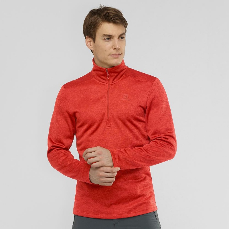 Salomon Essential Lightwarm Seamless Ski Jackets Red | BPRS-19536