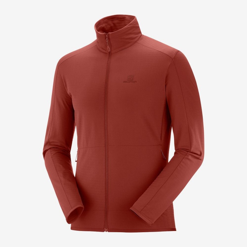 Salomon Essential Lightwarm Ski Jackets Red | XKLI-18940