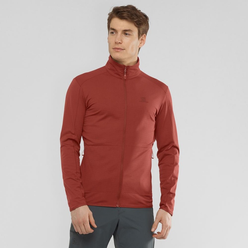 Salomon Essential Lightwarm Ski Jackets Red | XKLI-18940