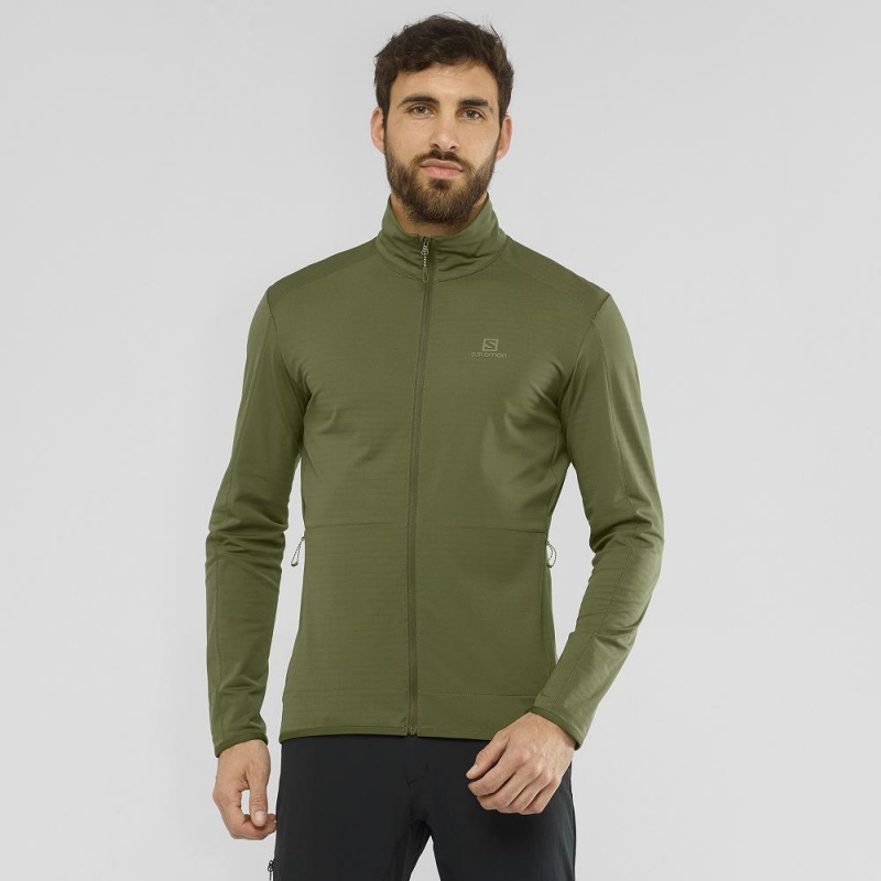 Salomon Essential Lightwarm Ski Jackets Green | FZJC-71839