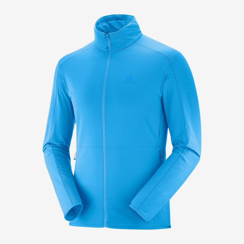 Salomon Essential Lightwarm Ski Jackets Blue | GYRP-70169