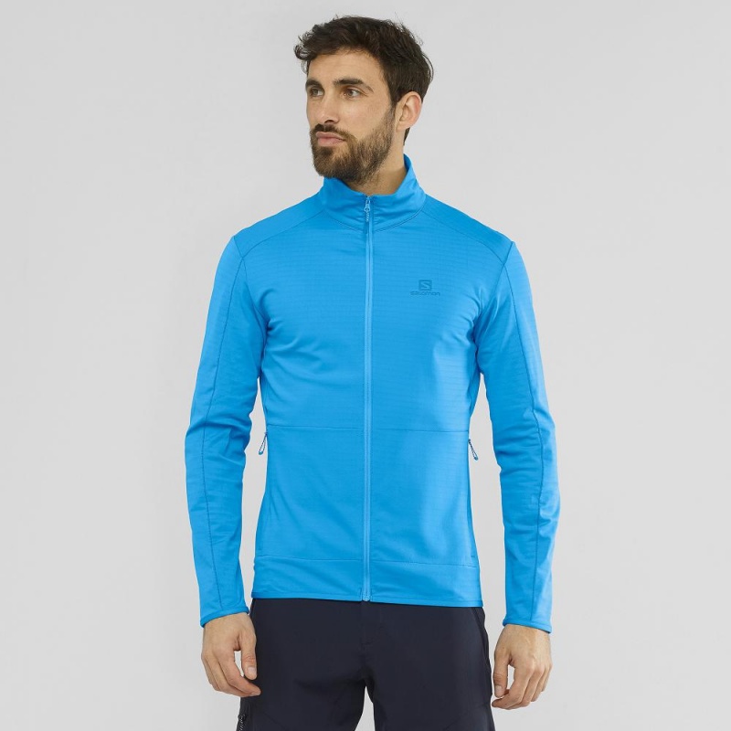 Salomon Essential Lightwarm Ski Jackets Blue | GYRP-70169