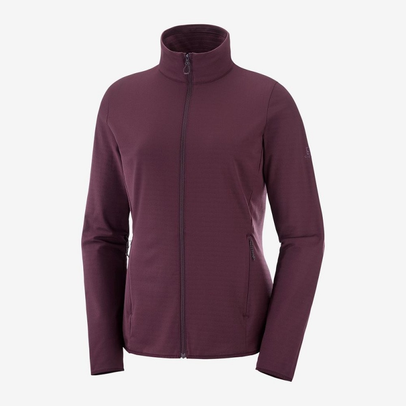 Salomon Essential Lightwarm Ski Jackets Purple | OBRY-89025