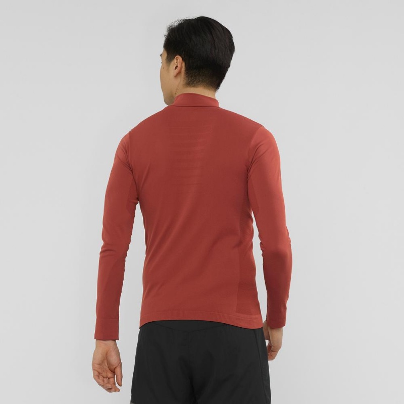 Salomon Essential Seamless Running Jackets Red | SFKU-43079