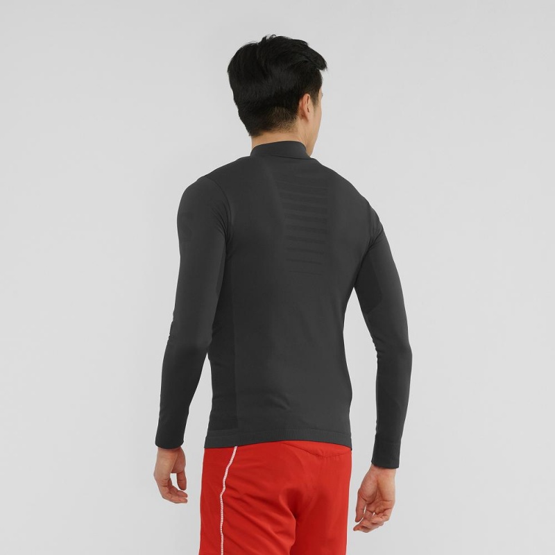 Salomon Essential Seamless Running Jackets Black | LUAB-09735