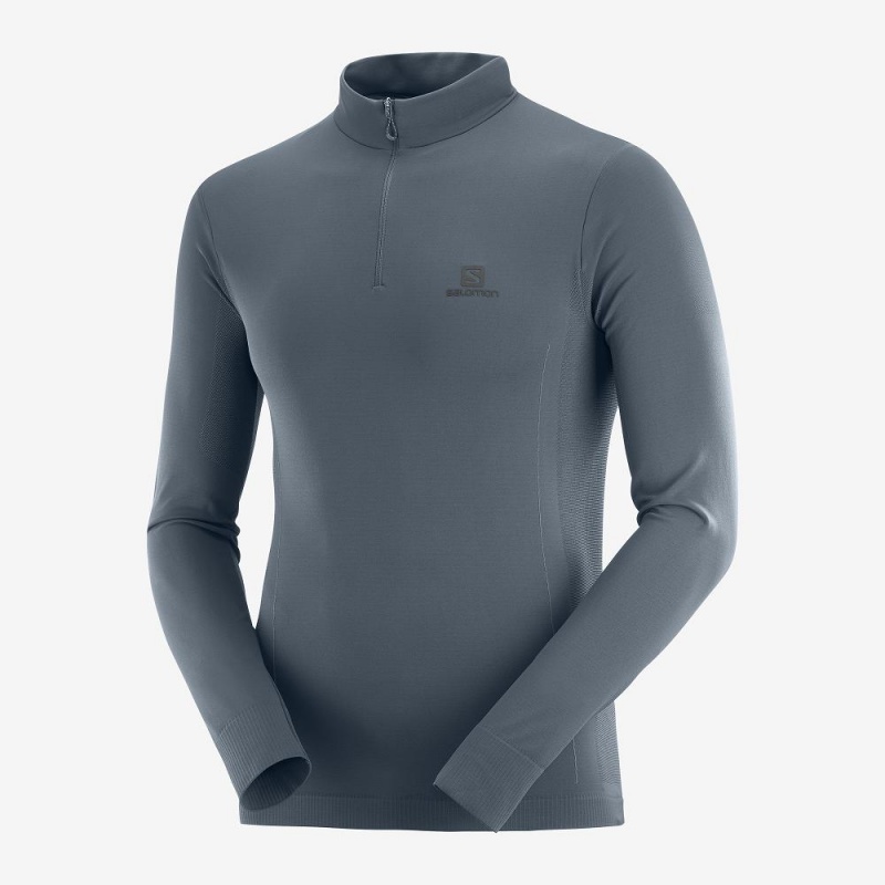 Salomon Essential Seamless Running Jackets Gray | ELYV-28609