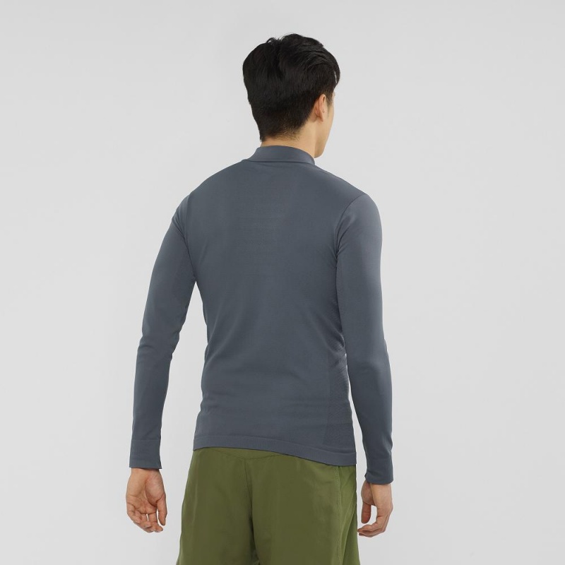 Salomon Essential Seamless Running Jackets Gray | ELYV-28609