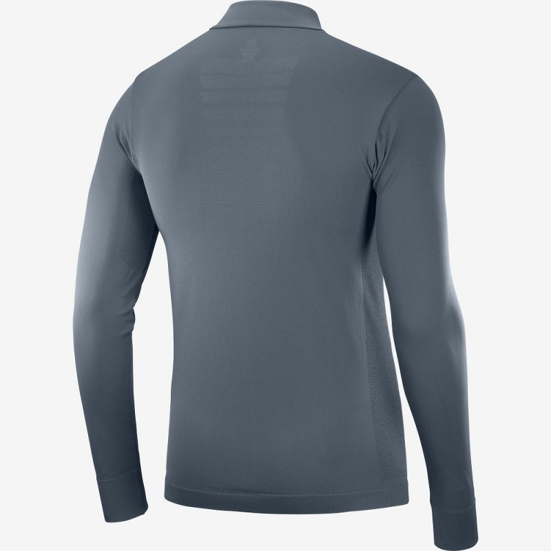 Salomon Essential Seamless Running Jackets Gray | ELYV-28609