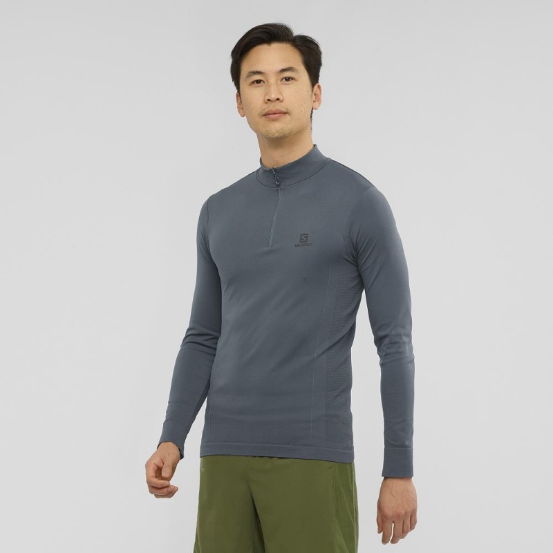 Salomon Essential Seamless Running Jackets Gray | ELYV-28609