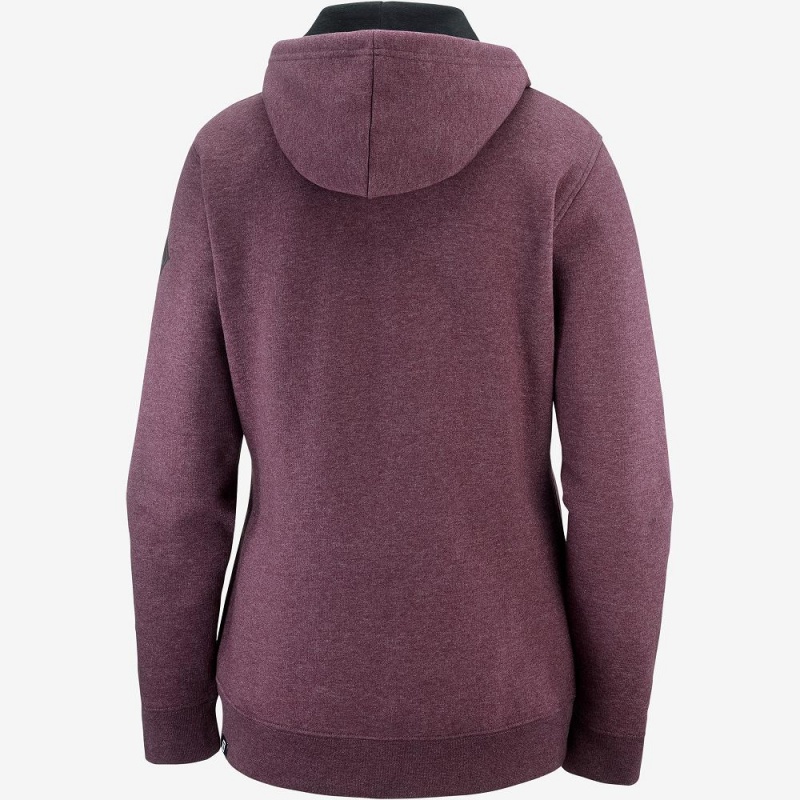 Salomon Essential Warm Hoodie Purple | KBEM-35174