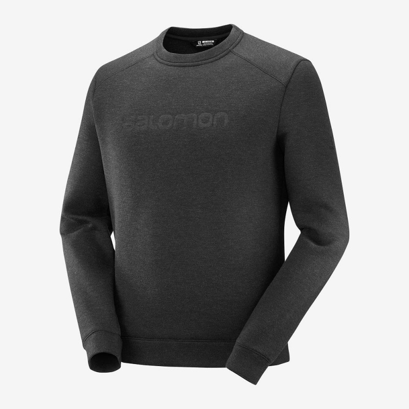 Salomon Essential Warm Pullover Black | OUIK-27604