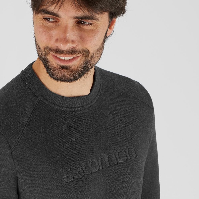 Salomon Essential Warm Pullover Black | OUIK-27604