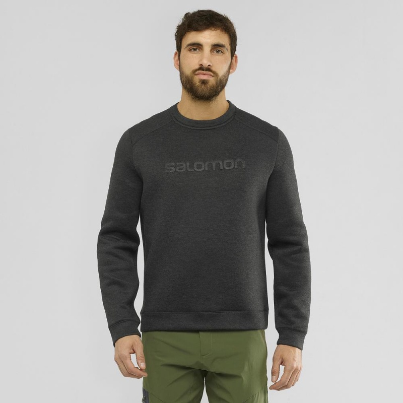 Salomon Essential Warm Pullover Black | OUIK-27604