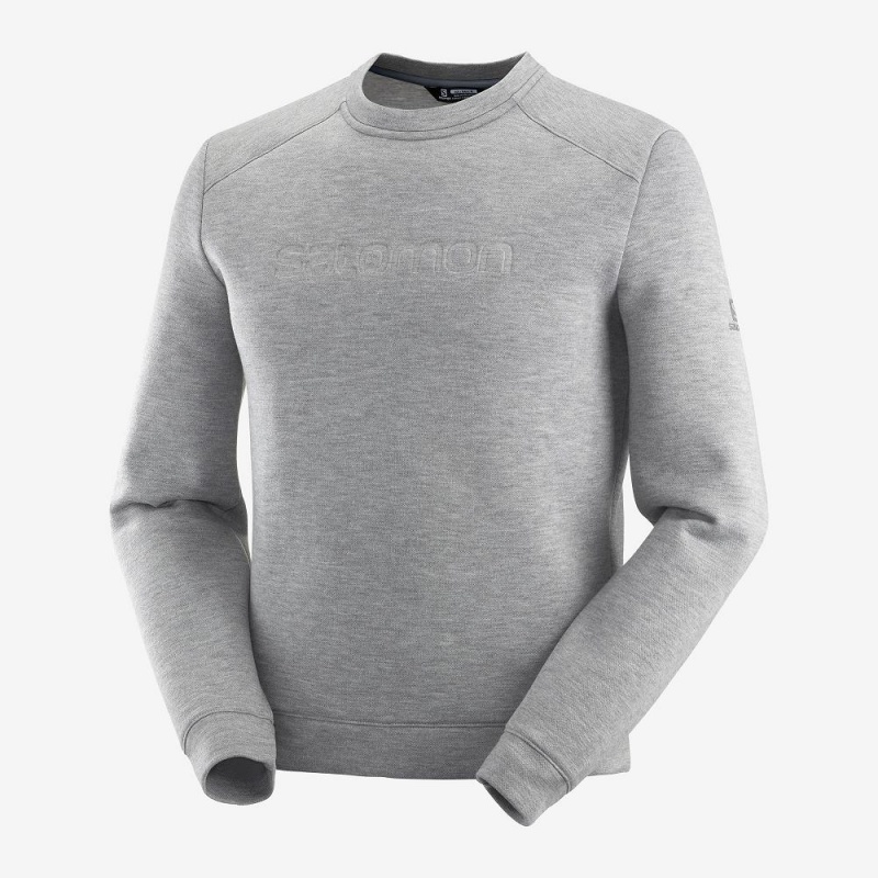 Salomon Essential Warm Pullover Gray | TGAV-80637