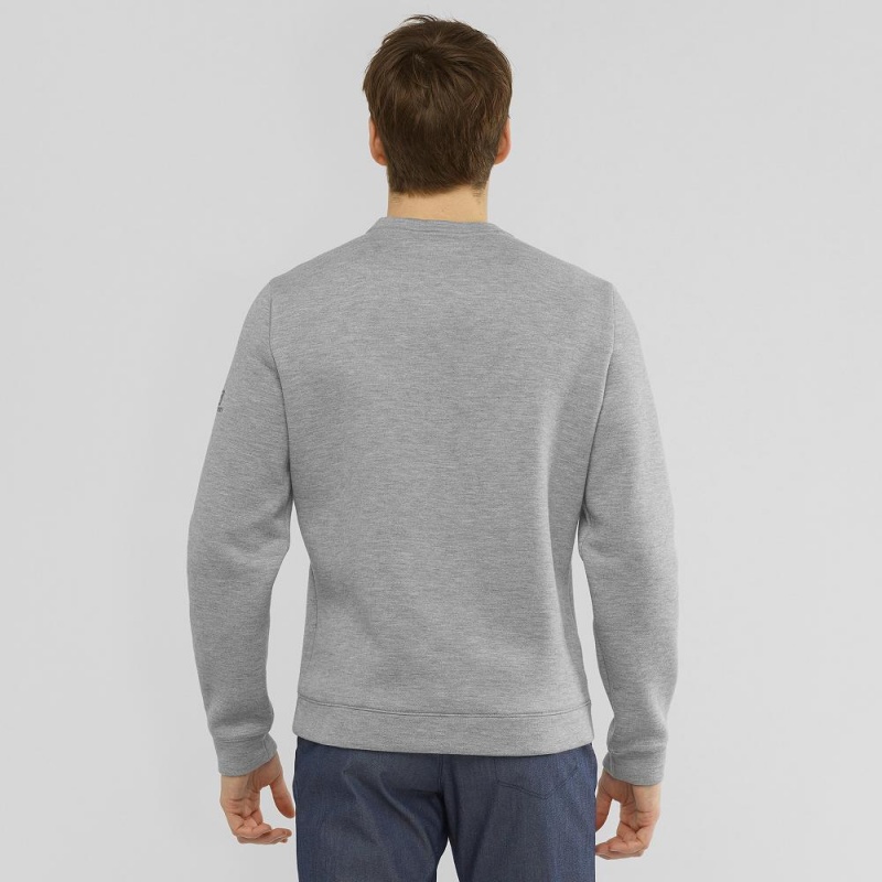 Salomon Essential Warm Pullover Gray | TGAV-80637