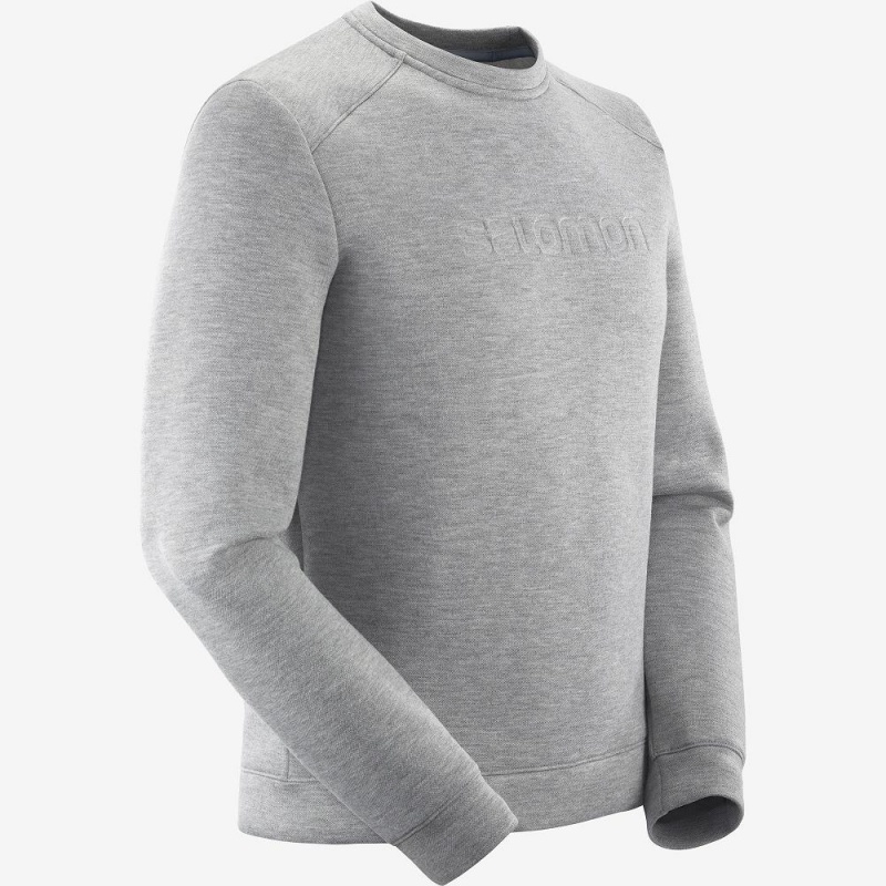 Salomon Essential Warm Pullover Gray | TGAV-80637