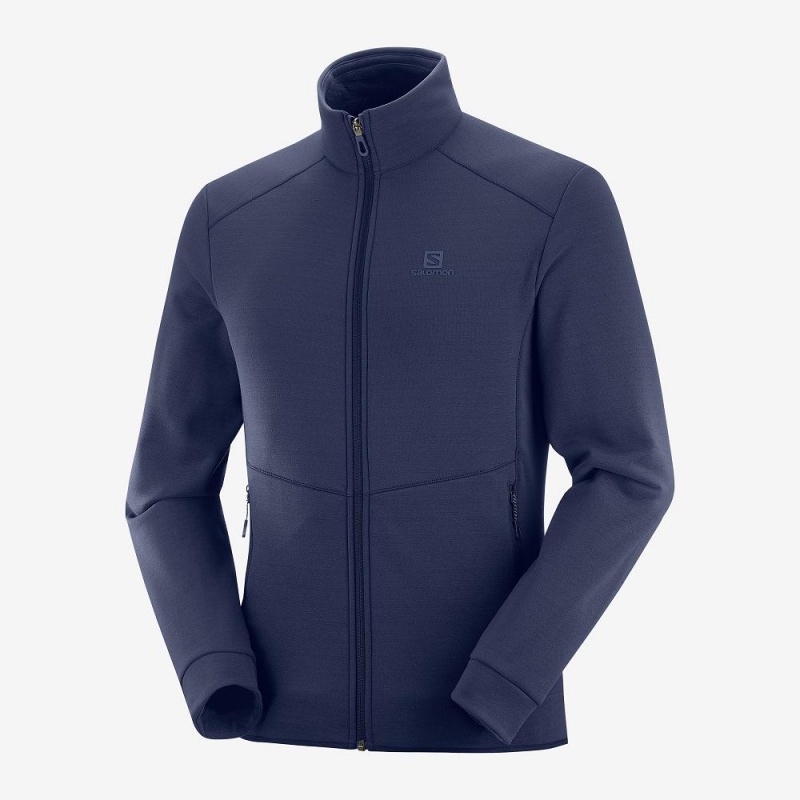 Salomon Essential Warm Ski Jackets Navy | INKO-18624