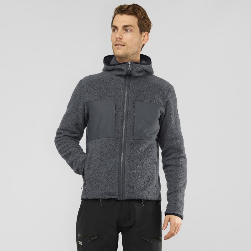 Salomon Essential Warm Teddy Ski Jackets Gray | UYTZ-52013