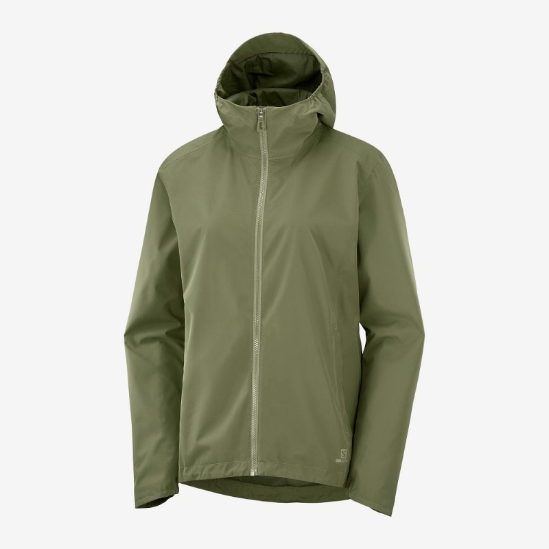 Salomon Essential Waterproof 2L Jacket Green | ZMVD-93827