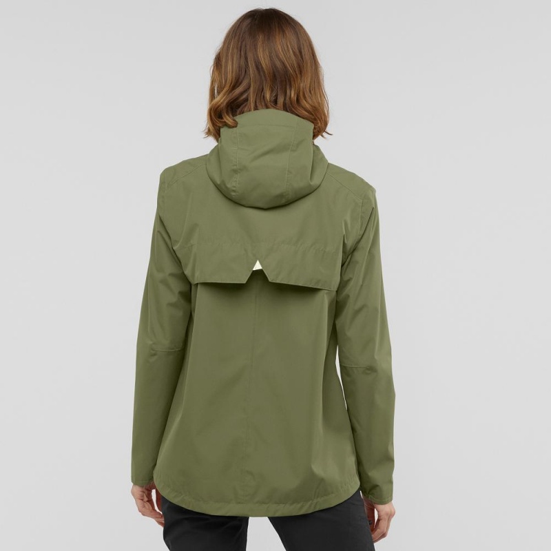 Salomon Essential Waterproof 2L Jacket Green | ZMVD-93827