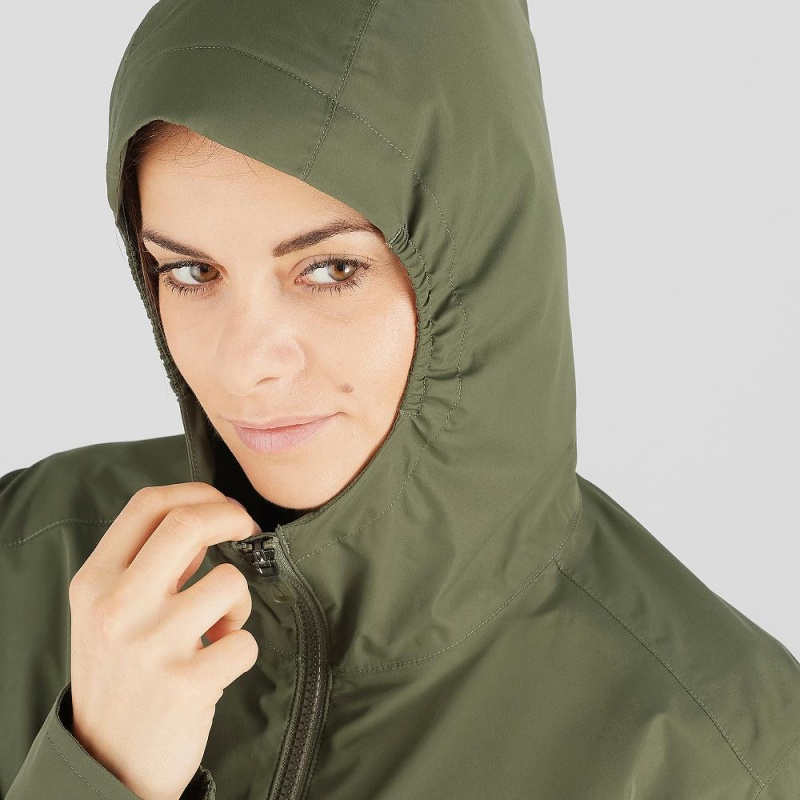 Salomon Essential Waterproof 2L Jacket Green | ZMVD-93827