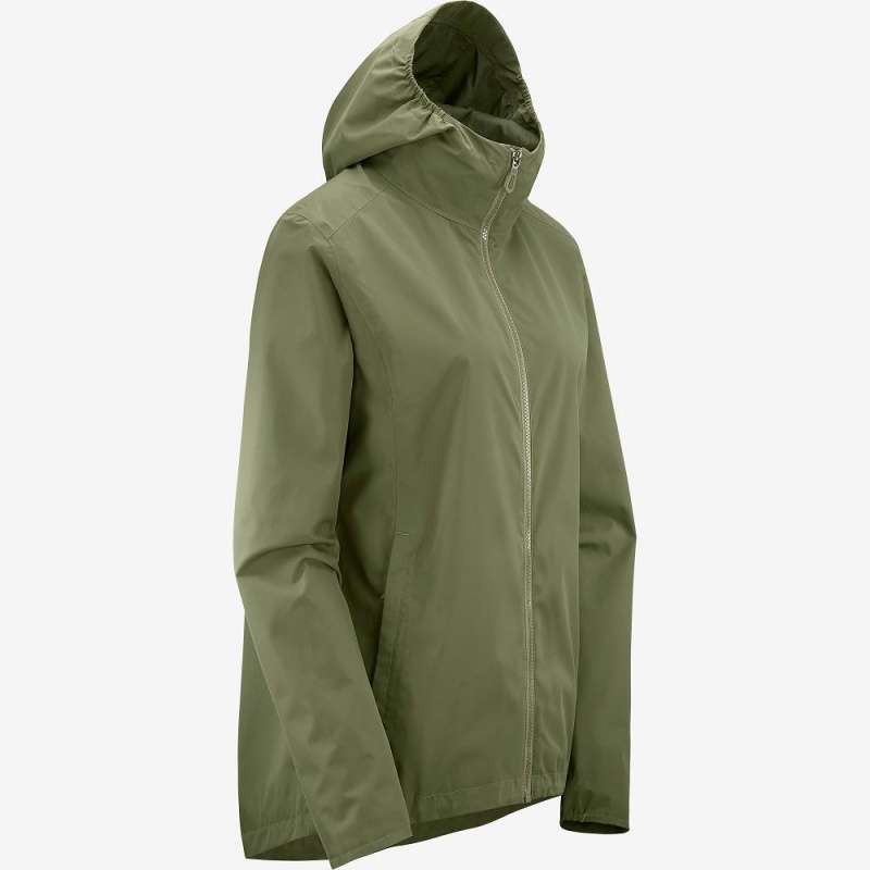 Salomon Essential Waterproof 2L Jacket Green | ZMVD-93827