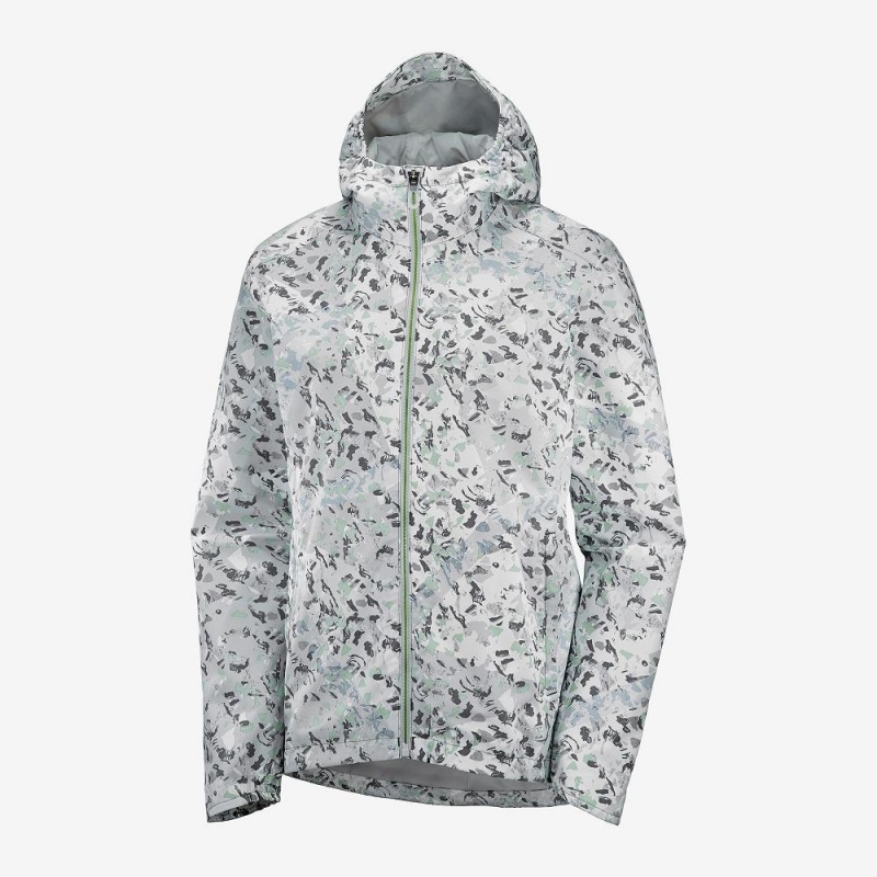 Salomon Essential Waterproof 2L Jacket White | RYNL-84290