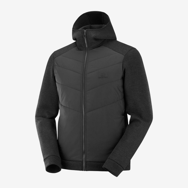 Salomon Essential Xwarm Hybrid Hoodie Black | IPYZ-68157