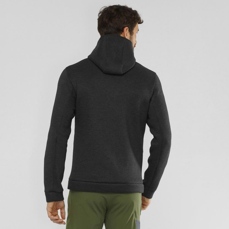 Salomon Essential Xwarm Hybrid Hoodie Black | IPYZ-68157