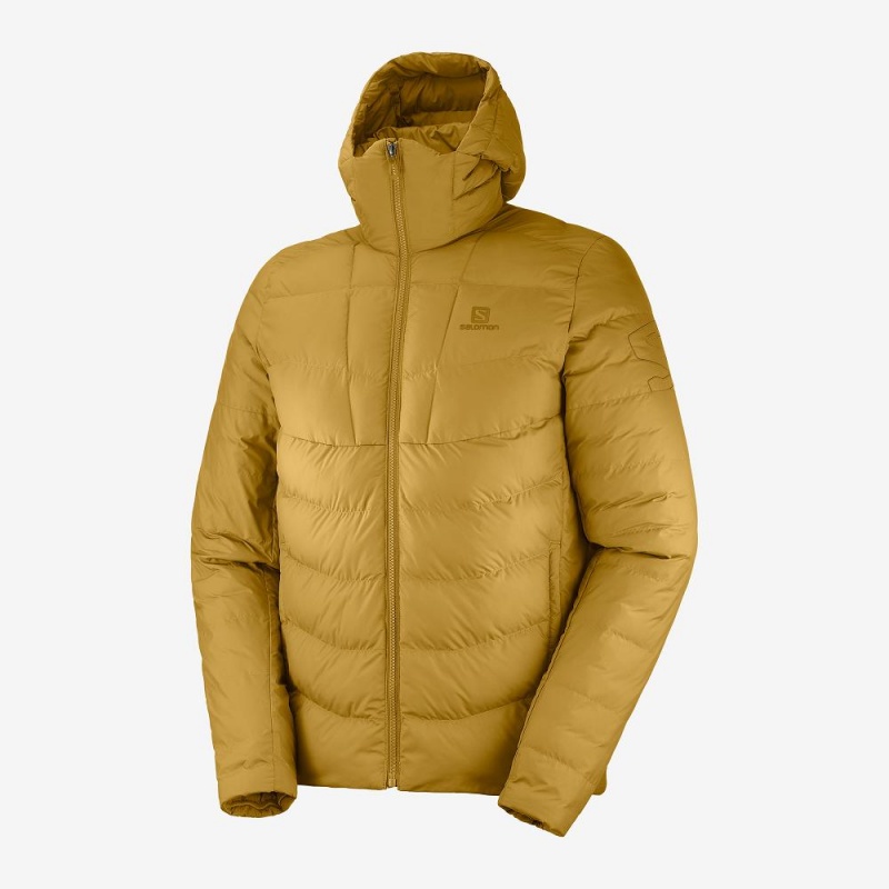 Salomon Essential Xwarm Insulated Hoodie Yellow | RILH-48735