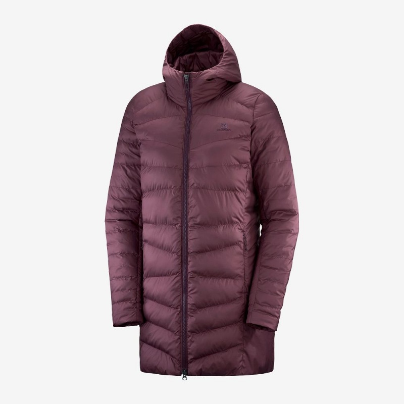 Salomon Essential Xwarm Long Jacket Purple | PVMZ-03624