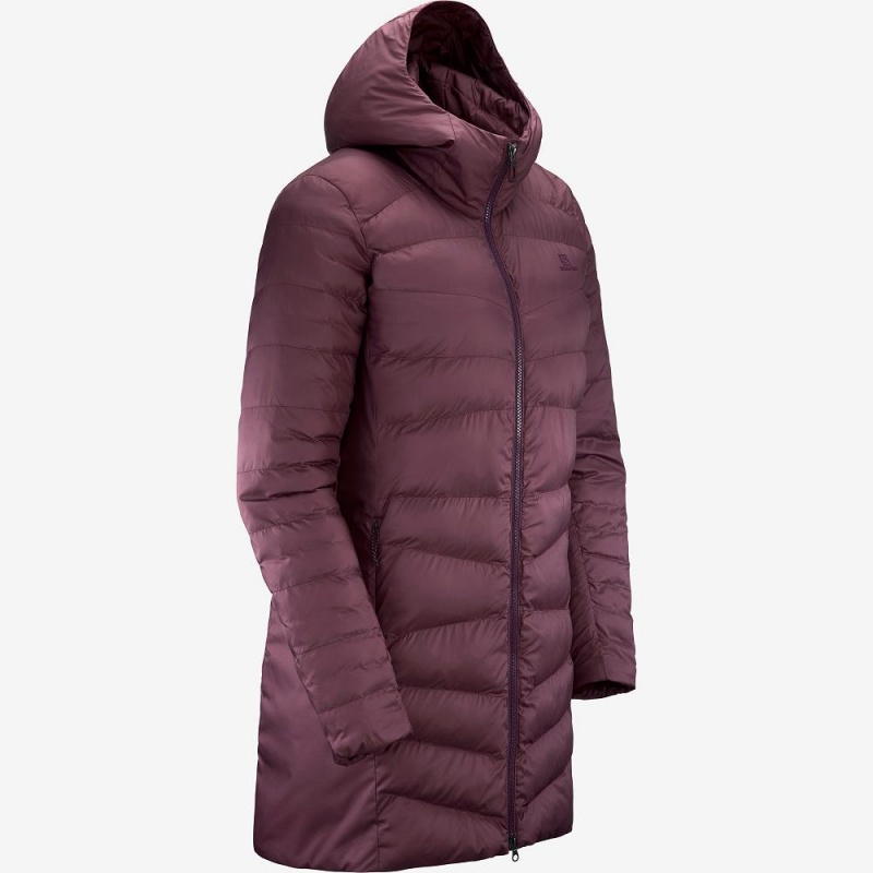 Salomon Essential Xwarm Long Jacket Purple | PVMZ-03624