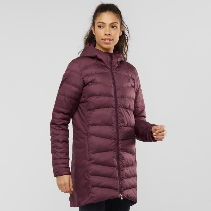 Salomon Essential Xwarm Long Jacket Purple | PVMZ-03624